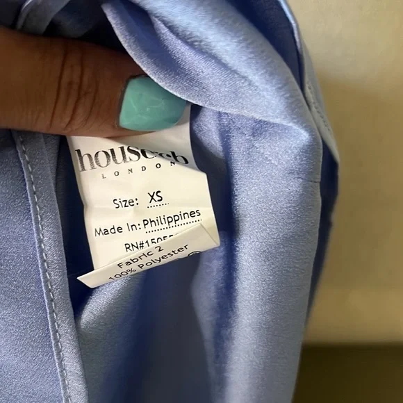 HOUSE OF CB 'Teia' Sky Draped Corset Midi Dress Plus Cup NWOT - Picture 12 of 12